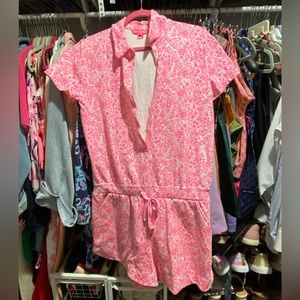 Lilly Pulitzer NWOT Jorgie Terry Romper Pink Shandy Invest A Gator